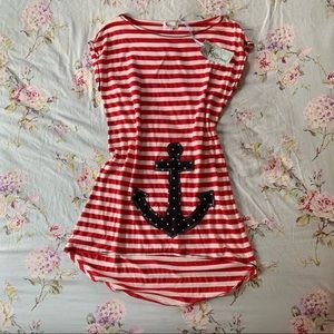 Original Design Striped Sailor Top